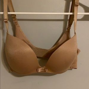 Lined Demi satin nude 32C